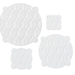 Talisman Designs Multi-Use Baking Stencils, Autumn Design, Set of 4 sizes, 3.5 inch, 5 inch, 8 inch, & 10 inch, White