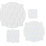 Talisman Designs Multi-Use Baking Stencils, Autumn Design, Set of 4 sizes, 3.5 inch, 5 inch, 8 inch, & 10 inch, White