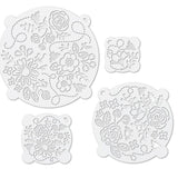 Talisman Designs Multi-Use Baking Stencils, Honey Bee Design, Set of 4 sizes, 3.5 inch, 5 inch, 8 inch, & 10 inch, White