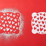 Talisman Designs Multi-Use Baking Stencils, Hearts Design, Set of 4 sizes, 3.5 inch, 5 inch, 8 inch, & 10 inch, White