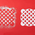 Talisman Designs Multi-Use Baking Stencils, Diamonds Design, Set of 4 sizes, 3.5 inch, 5 inch, 8 inch, & 10 inch, White