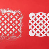 Talisman Designs Multi-Use Baking Stencils, Diamonds Design, Set of 4 sizes, 3.5 inch, 5 inch, 8 inch, & 10 inch, White