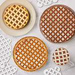 Talisman Designs Multi-Use Baking Stencils, Diamonds Design, Set of 4 sizes, 3.5 inch, 5 inch, 8 inch, & 10 inch, White