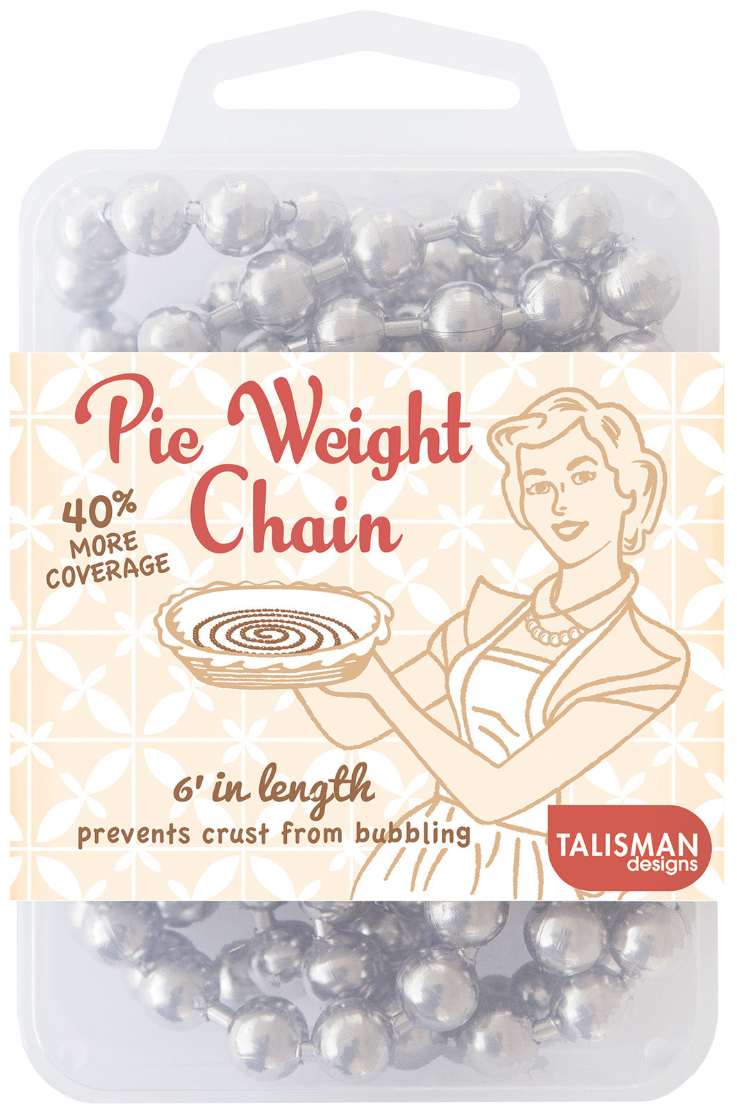 Talisman Designs Stainless Steel Pie Weight Chain, 6 Feet
