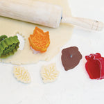 Talisman Designs Plunger Style Pie Crust Cutters, Fall Design, 4-Piece Set
