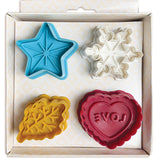 Talisman Designs Plunger Style Pie Crust Cutters, Occasions Design, 4 Piece Set