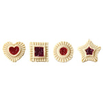 Talisman Designs Plunger Style Thumbprint and Linzer Cookie Cutters, 4 Piece Set