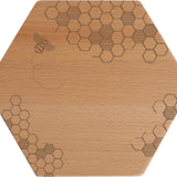 Talisman Designs Beechwood Cheese Board, Honey Bee Collection