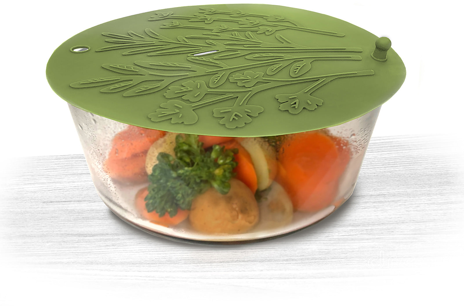 Talisman Designs Silicone Steamer & Roasting Shields, Set of 2, Green