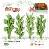 Talisman Designs Silicone Multi-Use Oven and Pressure Cooker Roasting Racks, Set of 4, Green