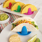 Talisman Designs BPA-Free Sombrero Taco Holders, Set of 4, Multi Color