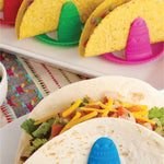 Talisman Designs BPA-Free Sombrero Taco Holders, Set of 4, Multi Color