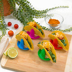 Talisman Designs BPA-Free Sombrero Taco Holders, Set of 4, Multi Color