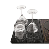 Talisman Designs Multi-Use Cocktail Bar & Drink Dispenser Mat, 9x12 inch , Black