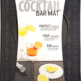 Talisman Designs Multi-Use Cocktail Bar & Drink Dispenser Mat, 9x12 inch , Black