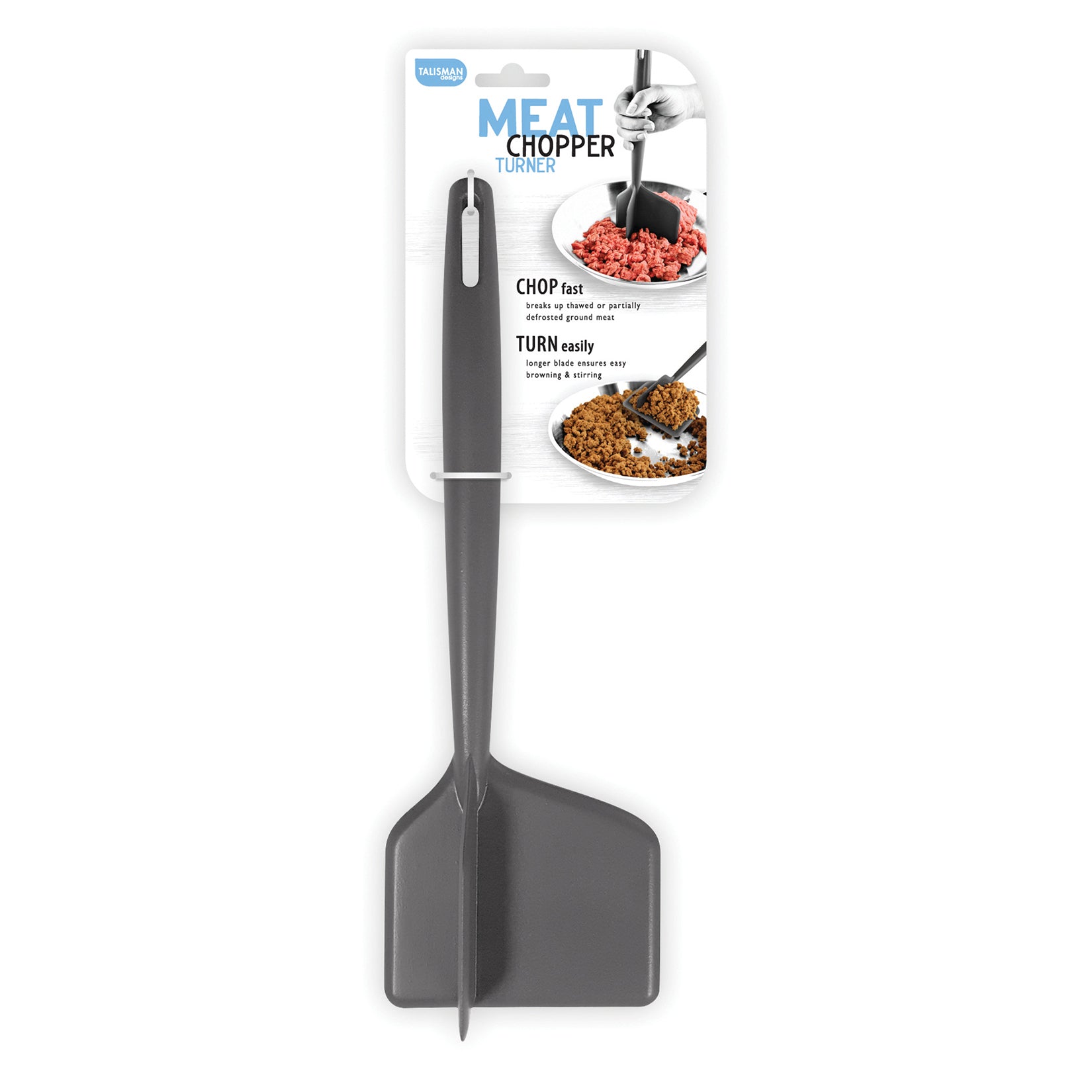 Talisman Designs Meat Chopper & Turner, Gray