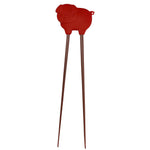 Talisman Designs Silicone Bacon Tongs, 10 inches, Red