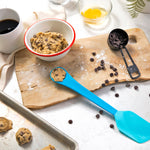 Talisman Designs 2-in-1 Cookie Scoop Spatula, Blue