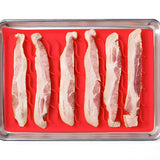 Talisman Designs Silicone Oven-Safe Bacon Mat, 11x17 inches, Red
