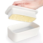 Talisman Designs Ceramic Butter Keeper, White