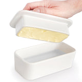 Talisman Designs Ceramic Butter Keeper, White