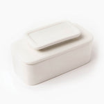 Talisman Designs Ceramic Butter Keeper, White