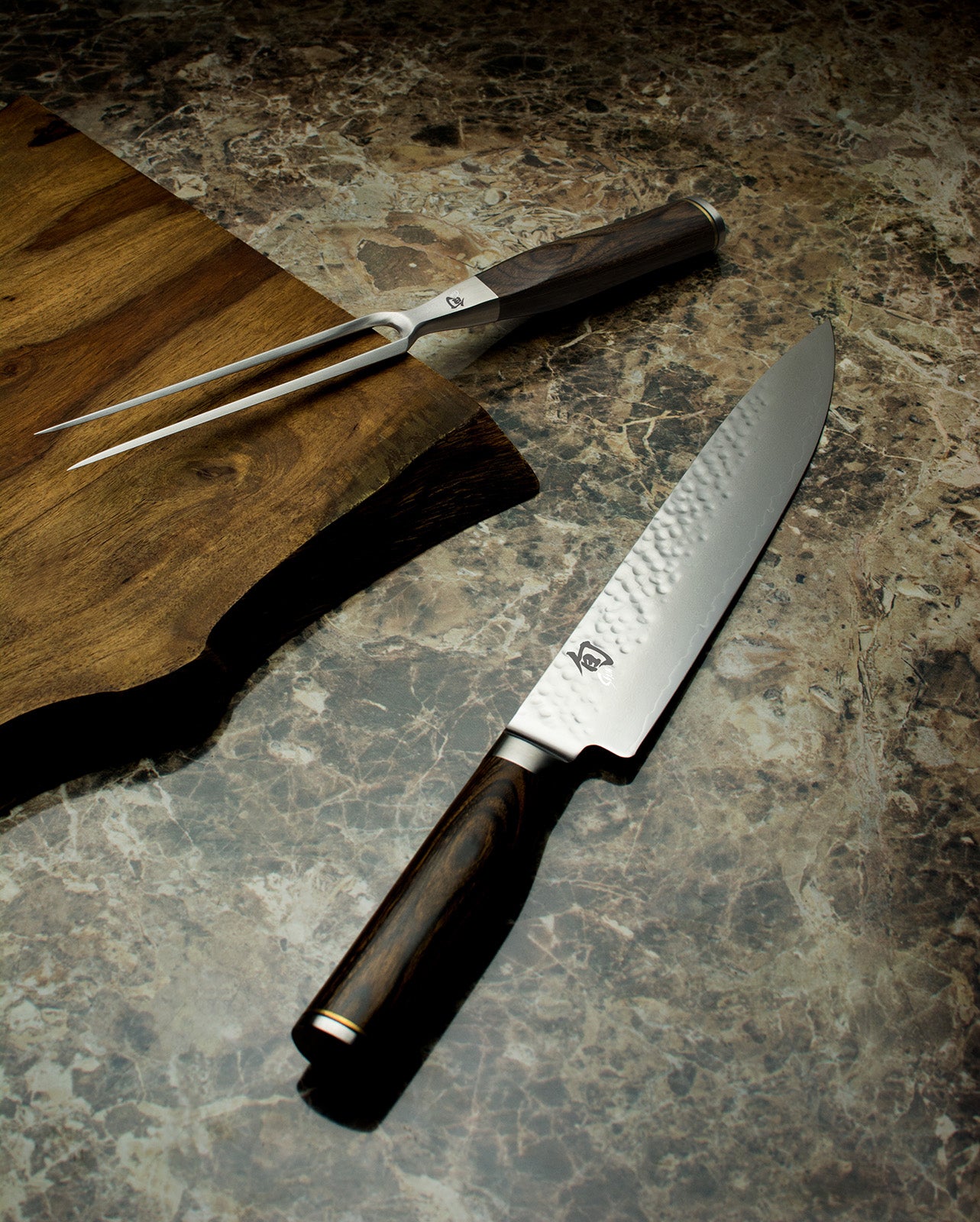 Shun Premier 2 Piece Carving Set with 9.5 Inch Slicing Knife and Carving Fork