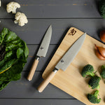 Shun Premier Blonde 7-Piece Essential Knife Block Set with Bamboo Block
