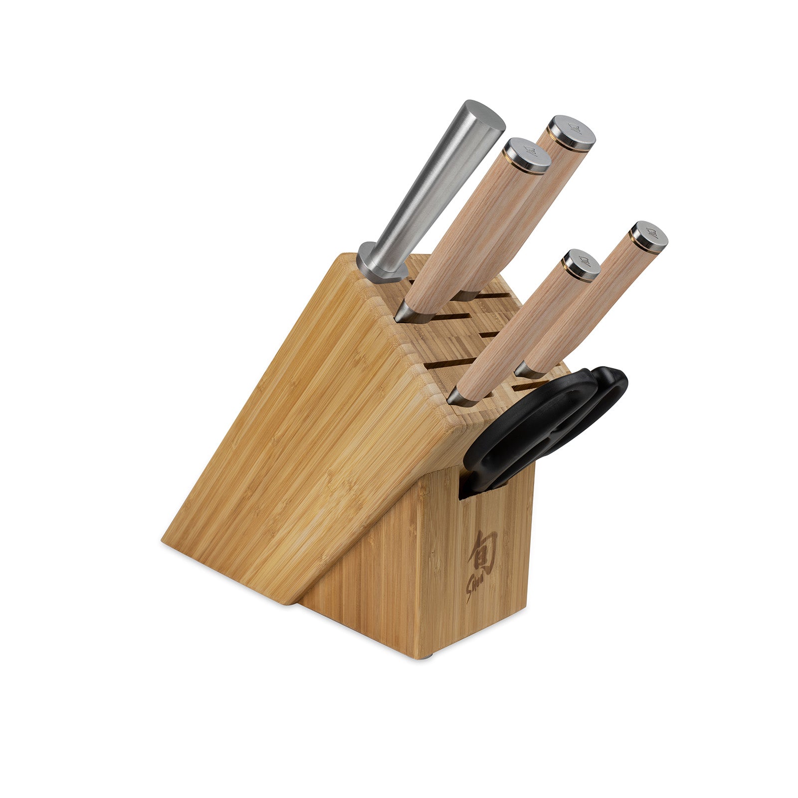 Shun Premier Blonde 8-Piece Professional Knife Block Set with Bamboo Block