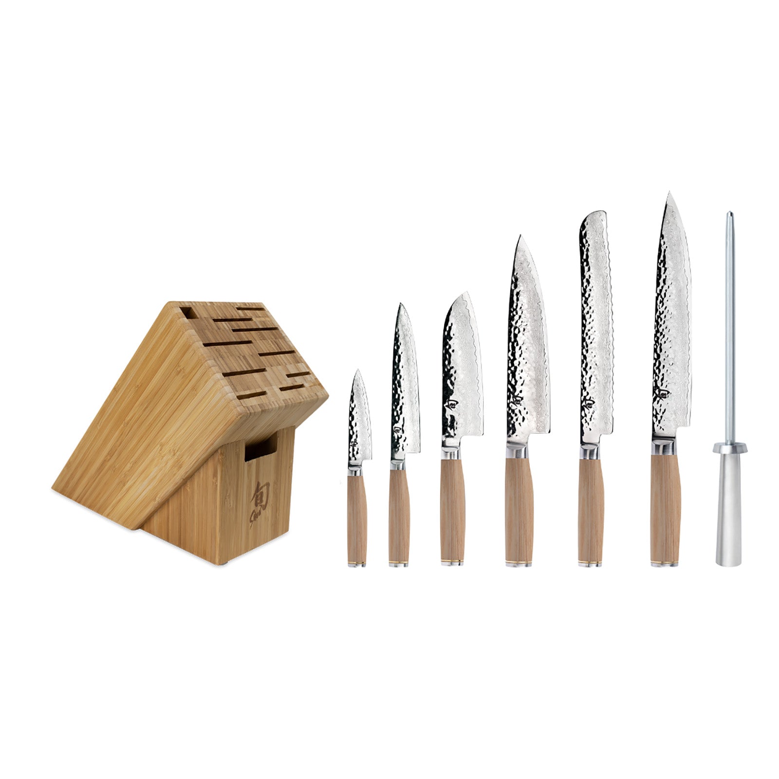 Shun Premier Blonde 8-Piece Professional Knife Block Set with Bamboo Block