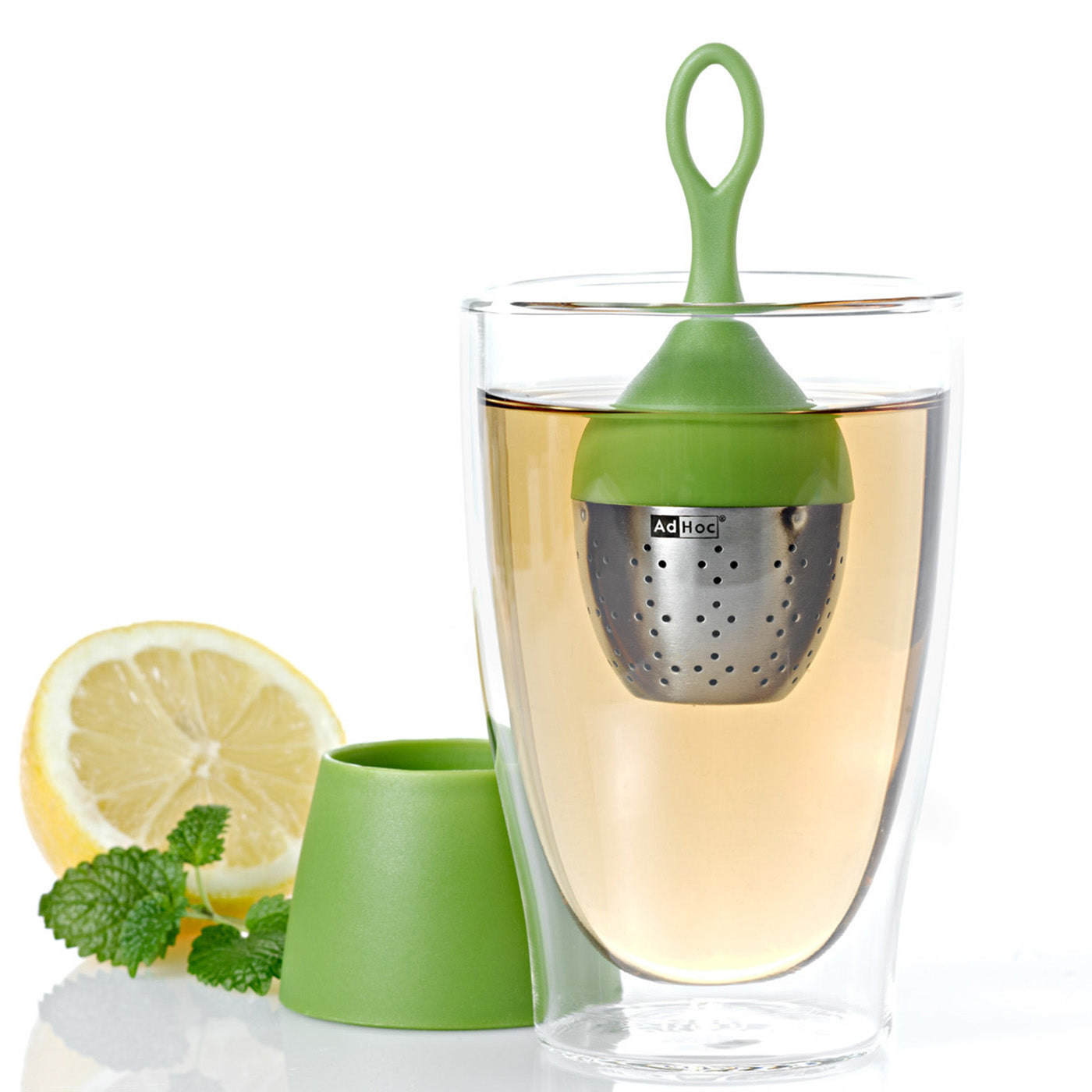 AdHoc Floatea Floating Tea Infuser with Stand, Green