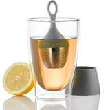 AdHoc Floatea Floating Tea Infuser with Stand, Gray