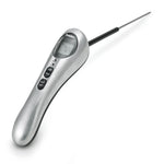 Polder Safe Serve Digital Instant Read Grill Thermometer w/10 Inch Probe, Silver