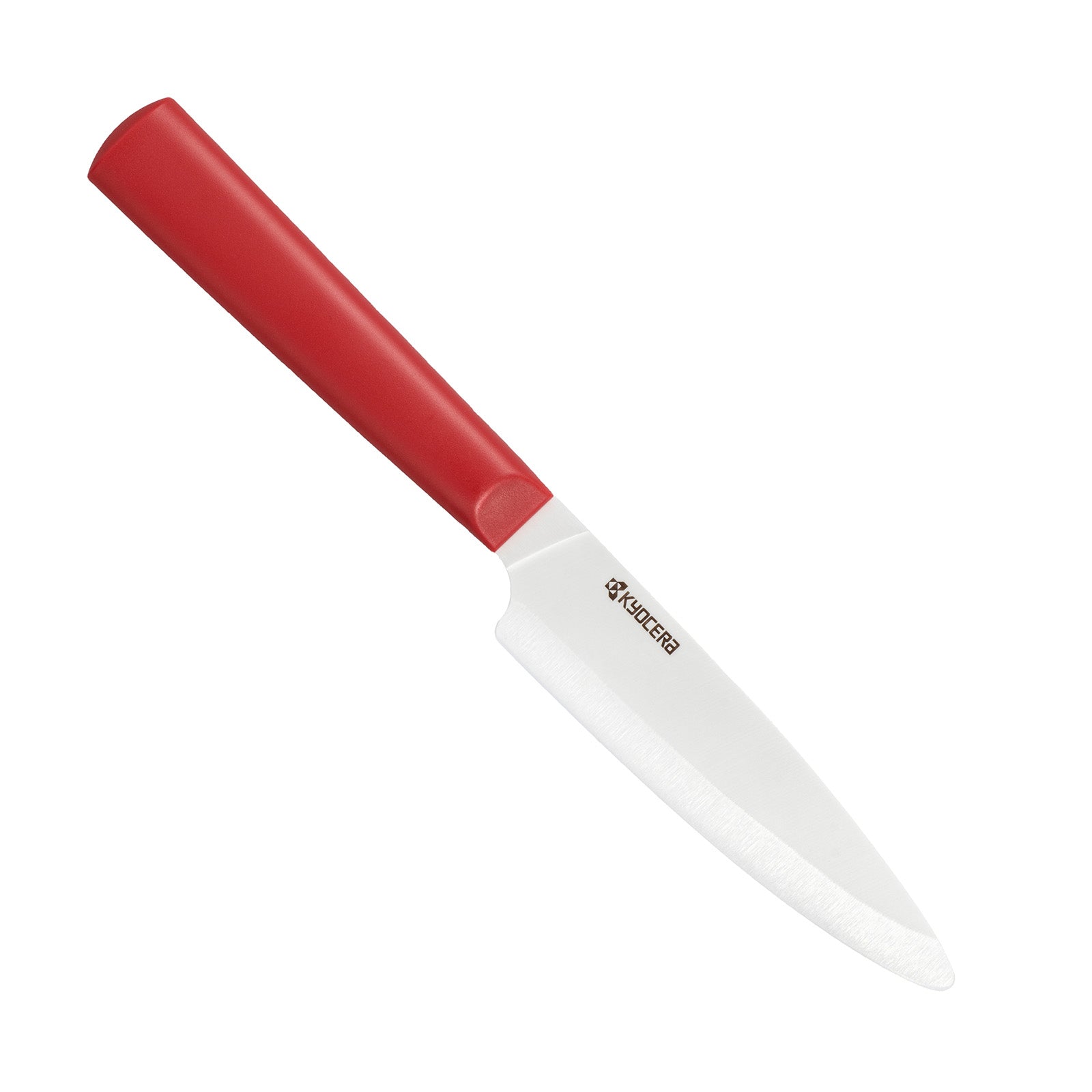 Kyocera INNOVATIONwhite® 4.5-Inch Ceramic Utility Knife, White Blade with Non-Slip Red Handle