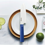 Kyocera INNOVATIONwhite® 3 Piece Ceramic Knife Set, 5.5" Santoku, 4.5" Utility, 3" Paring, Blue