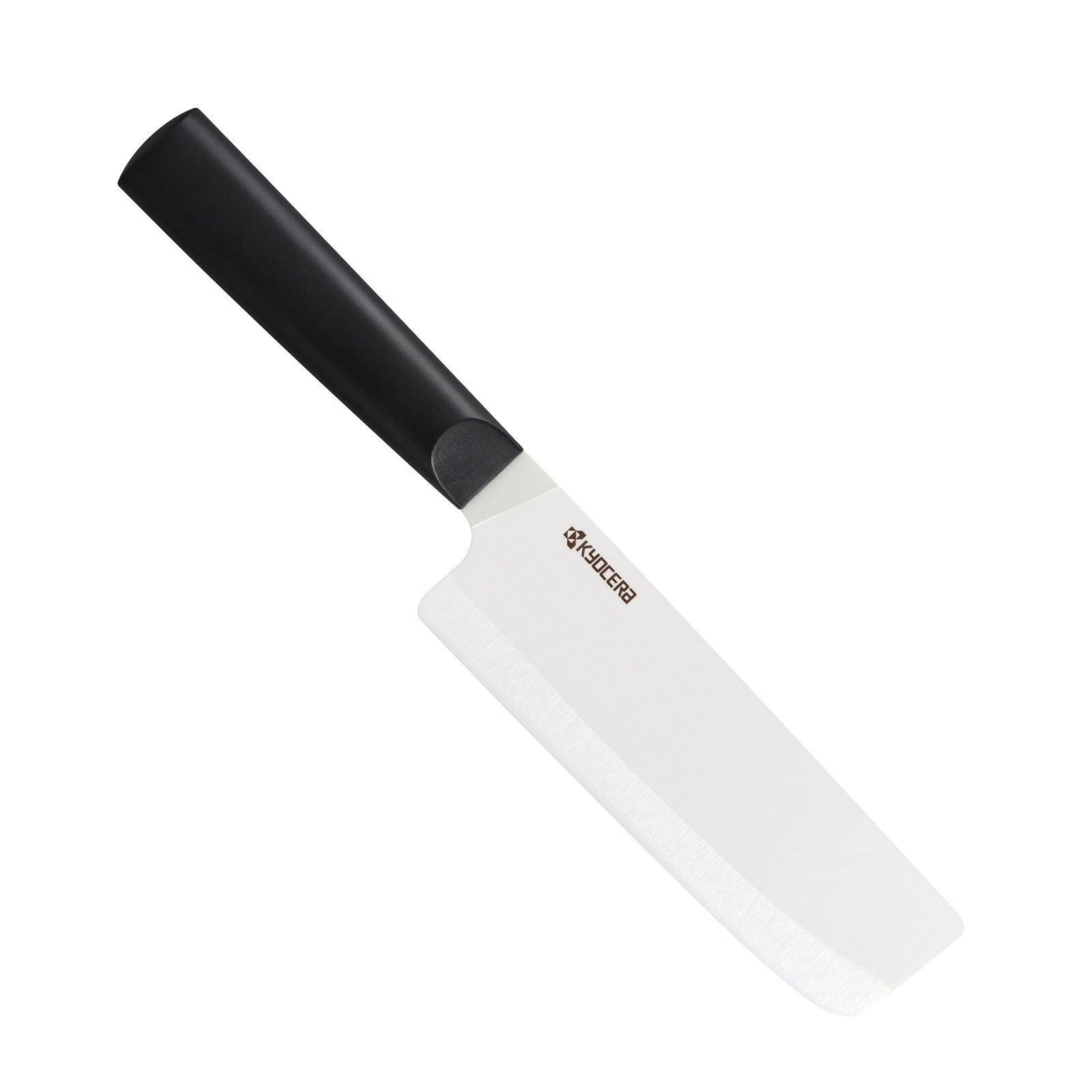 Kyocera INNOVATIONwhite® 6-Inch Ceramic Nakiri Knife, White Blade with Non-Slip Black Handle