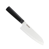 Kyocera INNOVATIONwhite® 6-Inch Ceramic Santoku Chef's Knife, White Blade with Non-Slip Black Handle