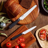 Kyocera INNOVATIONwhite® 7-Inch Ceramic Bread Knife, White Micro Serrated Blade with Non-Slip Black Handle