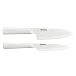 Kyocera INNOVATIONwhite® 2 Piece Ceramic Knife Set, 5.5" Santoku, 4.5" Utility Knife, White