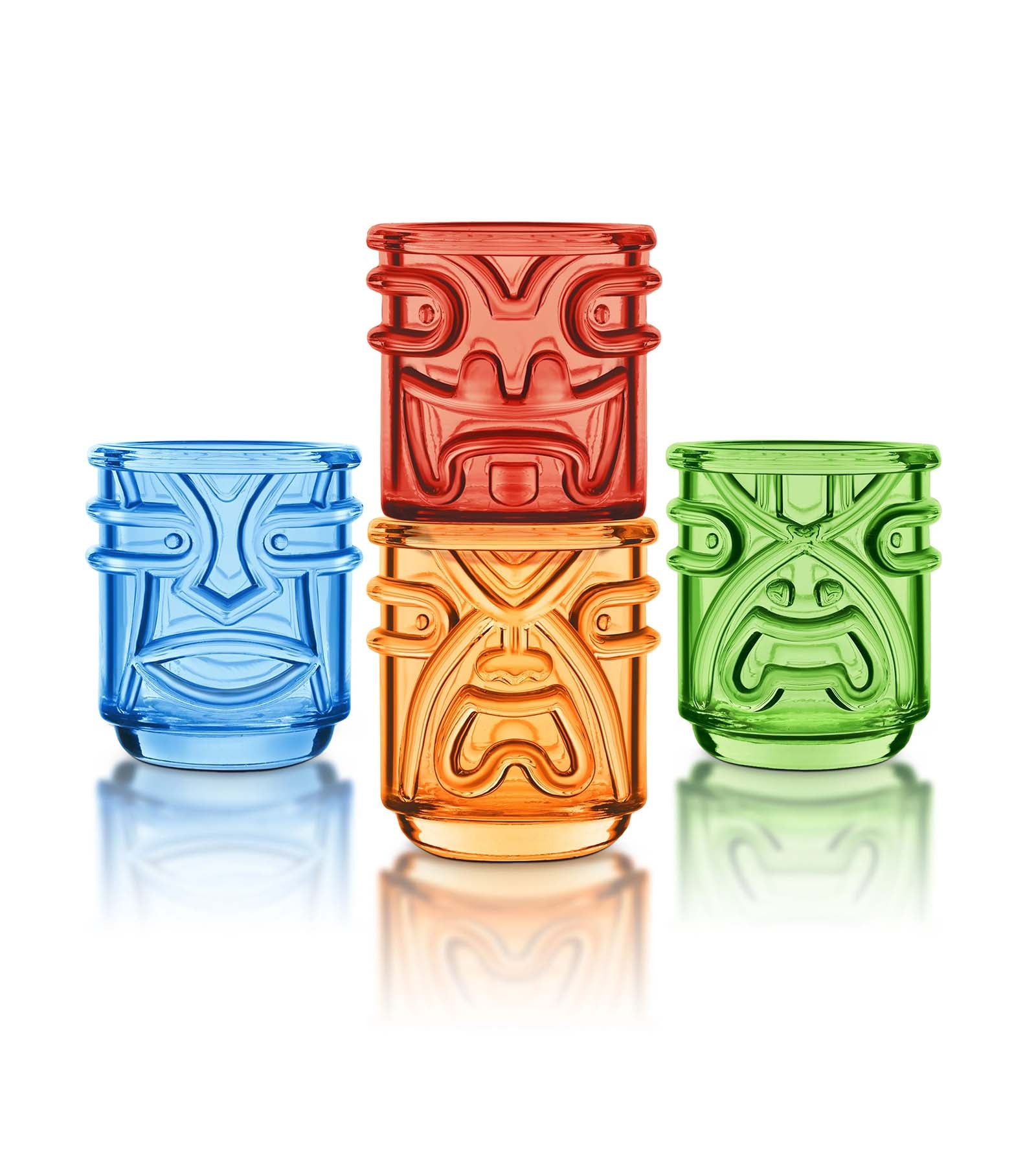 Final Touch Tiki Tumbler Glasses, Set of 4