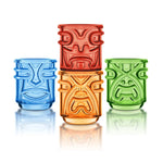 Final Touch Tiki Tumbler Glasses - Set of 4, Multicolor