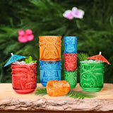 Final Touch Tiki Tumbler Glasses, Set of 4