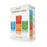 Final Touch Tiki Tumbler Glasses, Set of 4