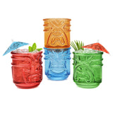 Final Touch Tiki Tumbler Glasses - Set of 4, Multicolor