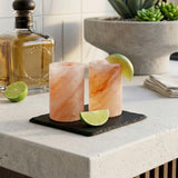 Final Touch Himalayan Salt Tequila Shot Glasses, Set of 2, 1.5 oz Each