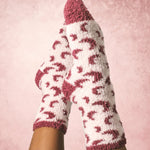 Aromasoles Essential Oil Infused Warm Cozy Slipper Socks, 3 Pack, Rose