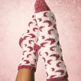 Aromasoles Essential Oil Infused Warm Cozy Slipper Socks, 3 Pack, Rose