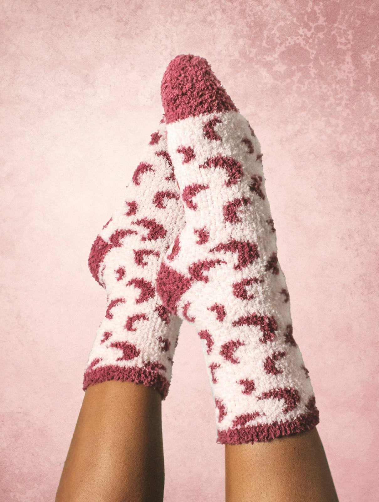 Aromasoles Essential Oil Infused Warm Cozy Slipper Socks, 3 Pack, Rose