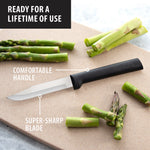 Rada Cutlery 3.25-Inch Regular Paring Knife, Black Handle