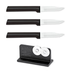 Rada Cutlery 2.5-Inch Peeling Paring Knife Set of 3 & Quick Edge Knife Sharpener